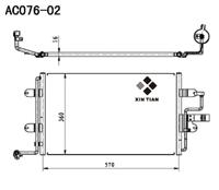 A/C condenser(AC076-02)