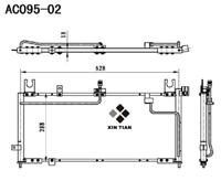 A/C condenser(AC095-02)