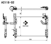 A/C condenser(AC118-02)