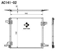 A/C condenser(AC141-02)