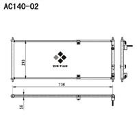 A/C condenser(AC140-02)