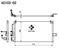 A/C condenser(AC103-02)