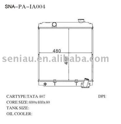 aluminum auto radiator for Indian car-TATA 407