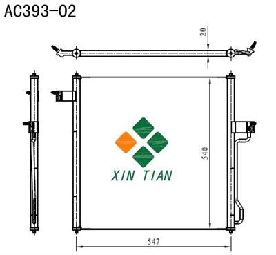 FORD A/C condenser(AC393-02)