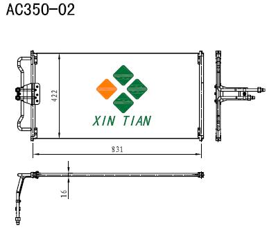 FORD A/C condenser(AC350-02)