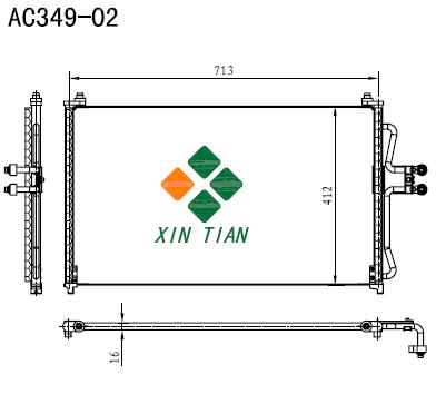 FORD A/C condenser(AC349-02)