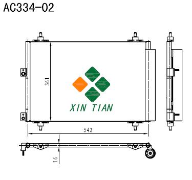 CITROEN A/C condenser(AC334-02)