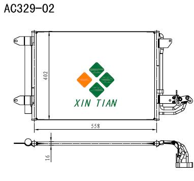 VOLKSVAGEN A/C condenser(AC329-02)