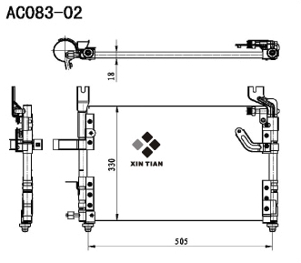 A/C condenser(AC083-02)