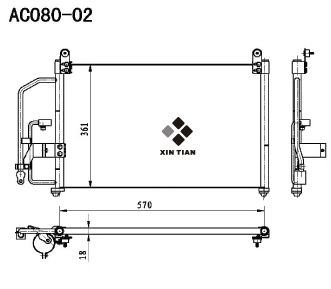 A/C condenser(AC080-02)