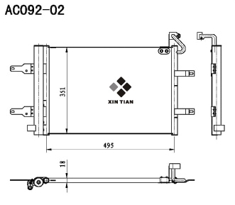 A/C condenser(AC092-02)