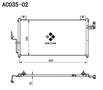 A/C condenser(AC035-02)