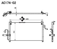 A/C condenser(AC174-02)