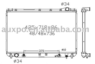 car radiator(suitable for :Camry 94-96/Lexus ES 300 DPI:1746 AT)