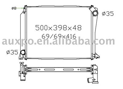 automobile radiator(suitable for: Hiace Diesel 98- MT)