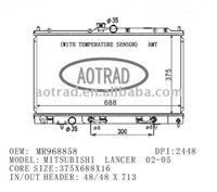 auto radiator Aluminium core with plastic tank