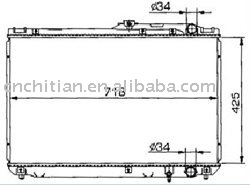 radiator for CAMRY'92-96 VCV10 OEM:16400-62110