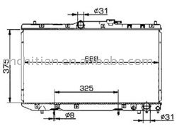 radiator for AVENSIS`96 OEM:16400-64831