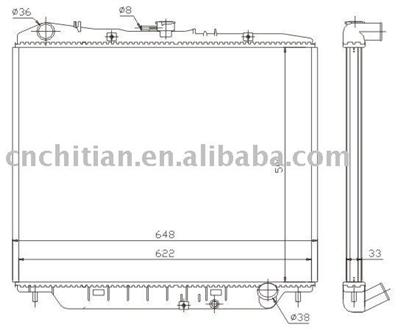 radiator for OPEL OEM:1300136