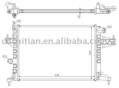 radiator for OPEL OEM:24445163