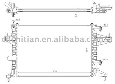radiator for OPEL OEM:24445161