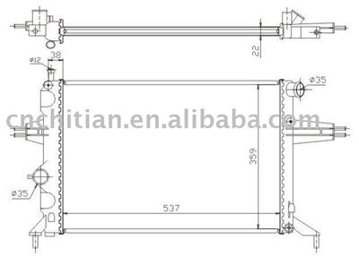 auto radiator for OPEL OEM:13001871