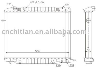 radiator for OPEL OEM:130009390324339