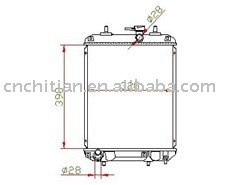 352.5*46.5 radiator for DAIHATSU