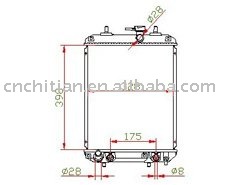 16400-B2020-000 radiator for DAIHATSU