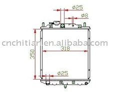 16400-87257-000 radiator for DAIHATSU