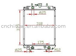 radiator for DAIHATSU 16400-97211