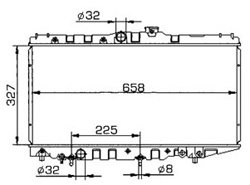 auto radiator for TOYOTA OEM:16400-15380