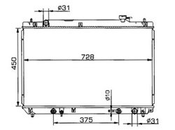 16400-28240/28220  auto radiator for TOYOTA