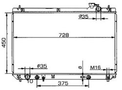 16400-0A070/0A072 auto radiator for TOYOTA