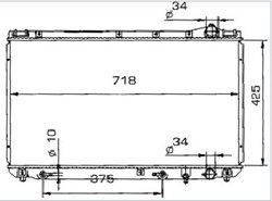 16400-62150 auto radiator for TOYOTA