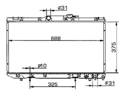 auto radiator for TOYOTA OEM:16400-64730/64731/64780