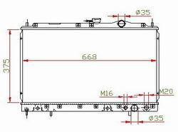 auto radiator for MITSUBISHI OEM:MB356527