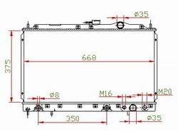 auto radiator for MITSUBISHI OEM:MB356528