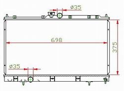 radiator for MITSUBISHI SIZE:375*688*16