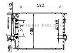 radiator for BMW OEM:1740695