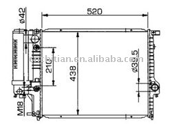 radiator for BMW OEM:1719309