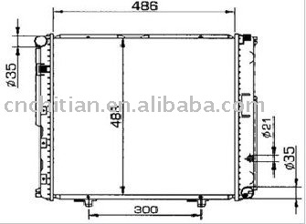 radiator for  BENZ OEM:1245006303