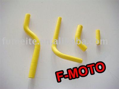 YELLOW for KAWASAKI KXF250 KX250F 2004 dirt bike motocross Silicone Radiator Hose Kit pipe