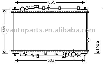 Radiator,Auto Radiator,Auto Parts OEM No.:OK2A1-15200B