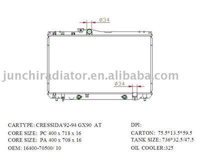 radiator OEM: 16400-70500/10