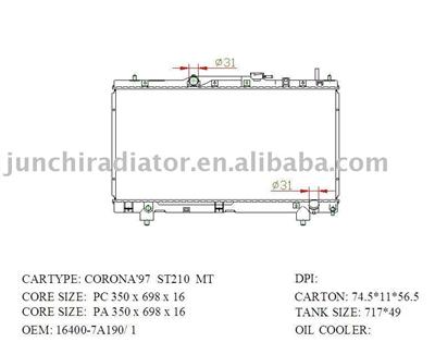 radiator OEM: 16400-7A190/1