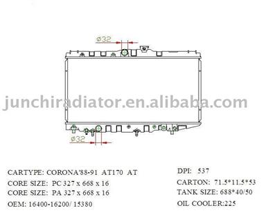 radiator OEM: 16400-16200/15380
