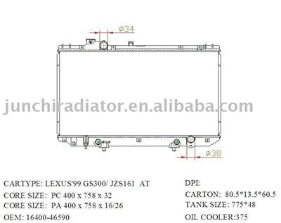 radiator OEM: 16400-46590