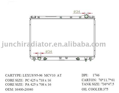 radiator OEM: 16400-20040
