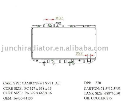 radiator OEM: 16400-74130